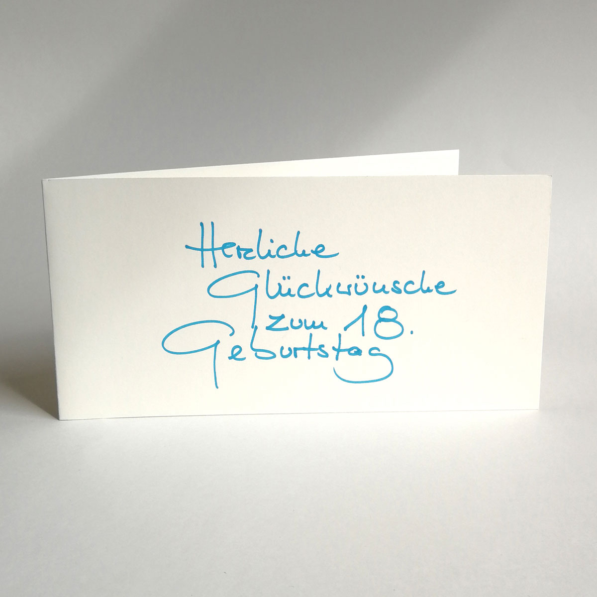 Herzliche Glückwünsche zum 18. Geburtstag, Kalligrafiekarten mit individueller Beschriftung