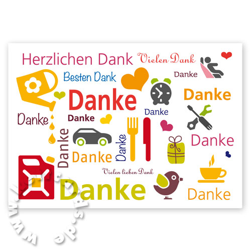 witzige Recyclingkarten zum Danke Sagen