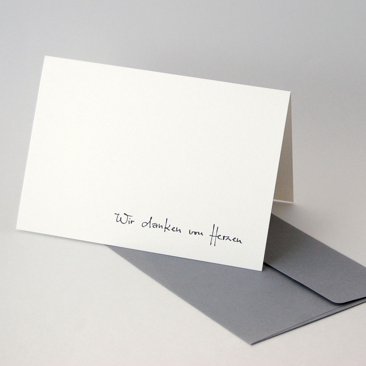 Wir danken von Herzen, Karten für die Danksagung nach dem Trauerfall, mit eleganter Handschrift