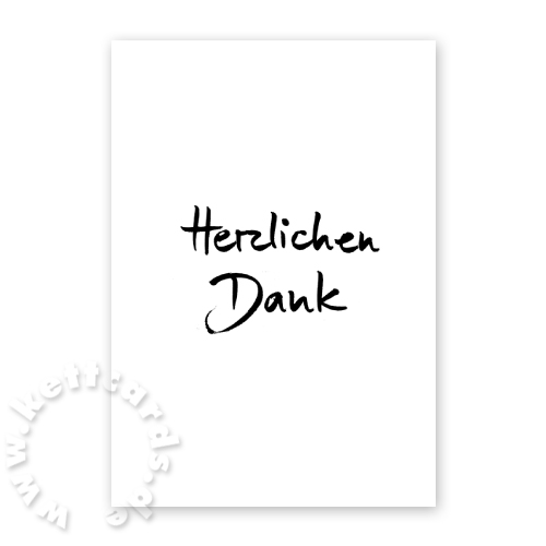 Herzlichen Dank, Trauerkarten mit Schriftzug nach Ihren Wünschen
