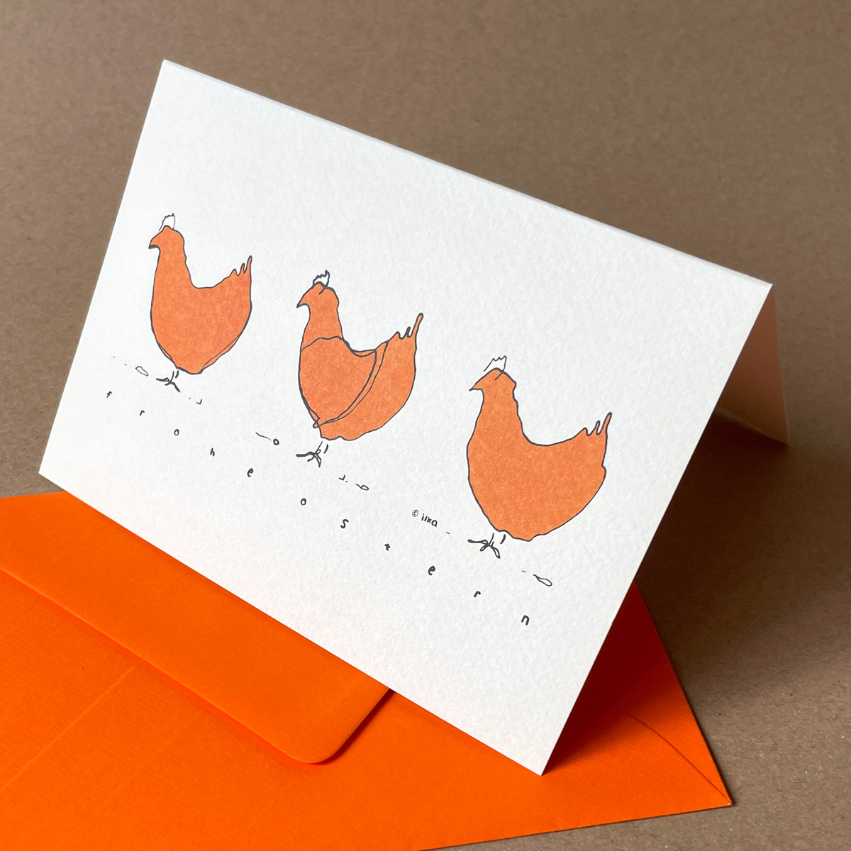 Osterkarten mit farbigen Kuverts: frohe ostern