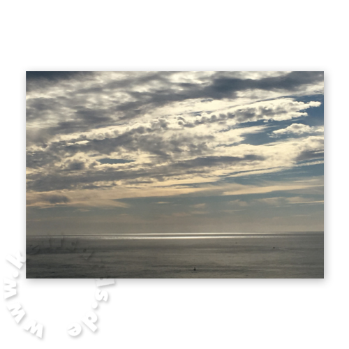 Wolken über dem Meer, Karten für den Trauerfall mit Foto