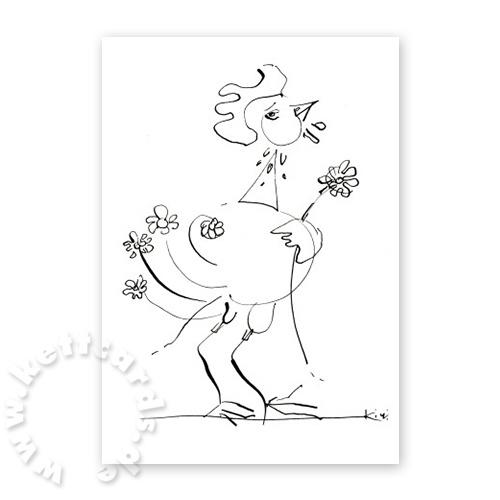 Huhn mit Blume, Osterkarten