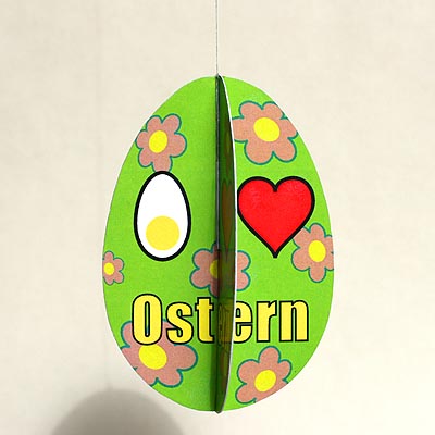 Osterei zum Aufhängen, Osterkarten