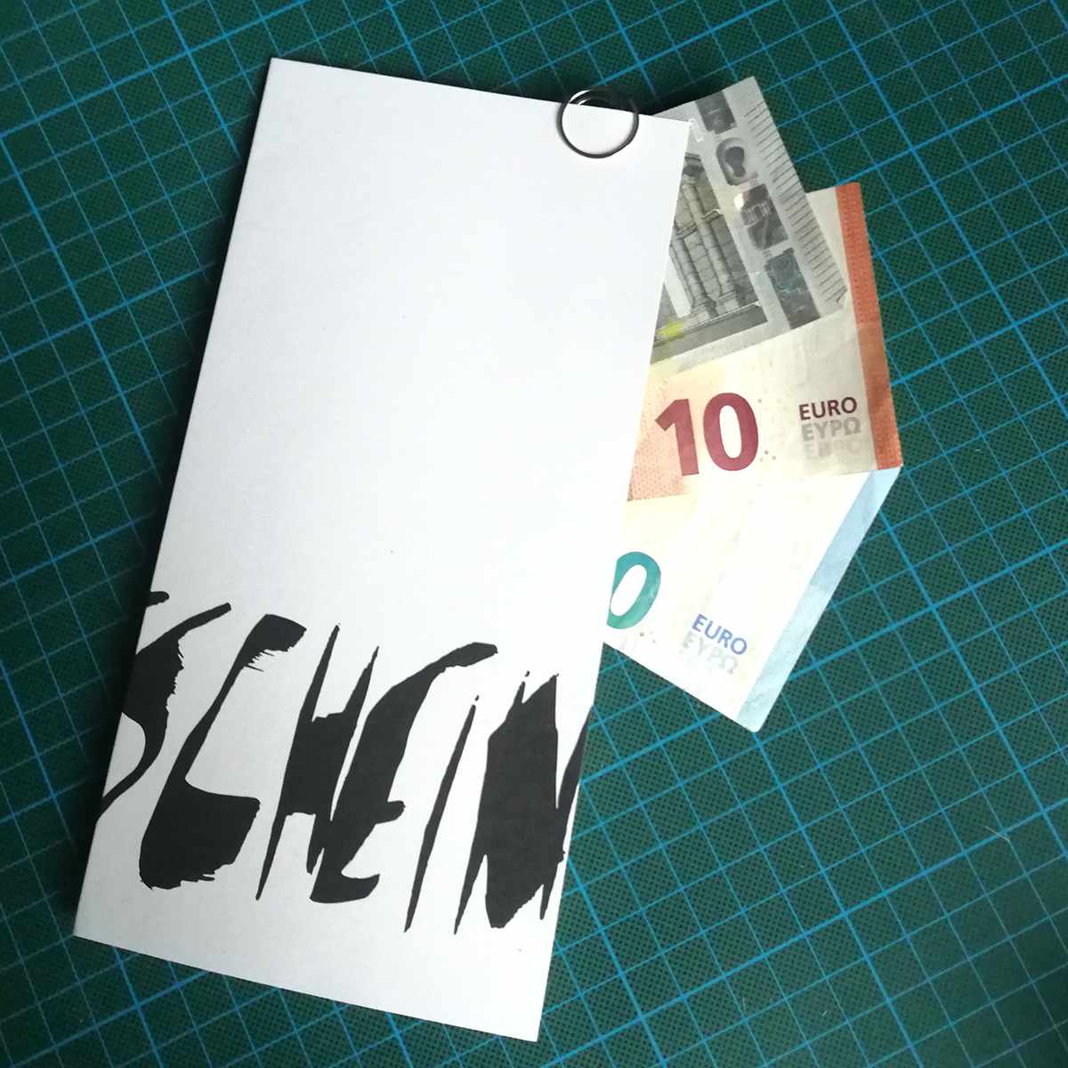 Gutschein, schöne Gutscheinkarten für Geldscheine