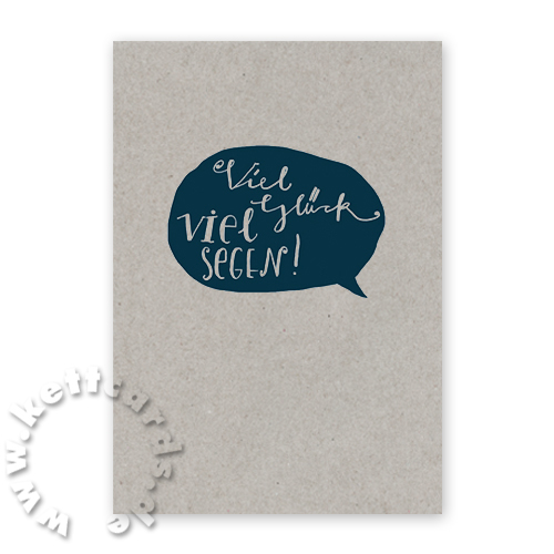 Viel Glück - Viel Segen! - Glückwunschkarten mit Handlettering