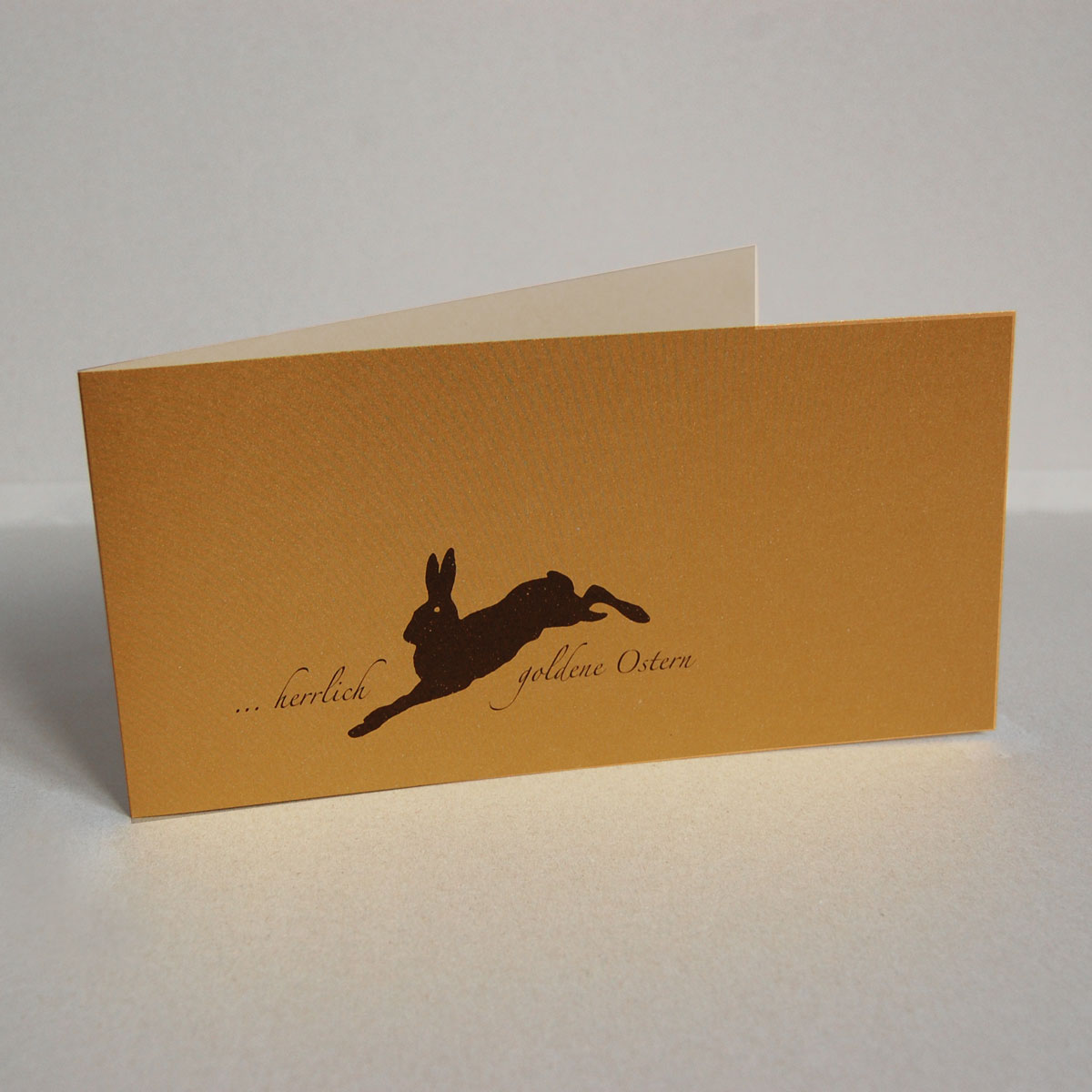 ... herrlich goldene Ostern, Design-Osterkarte mit edel gold schimmerndem Karton