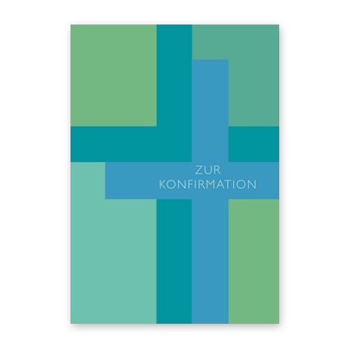 Einladungskarten mit stilisiertem Kreuz für die Konfirmation