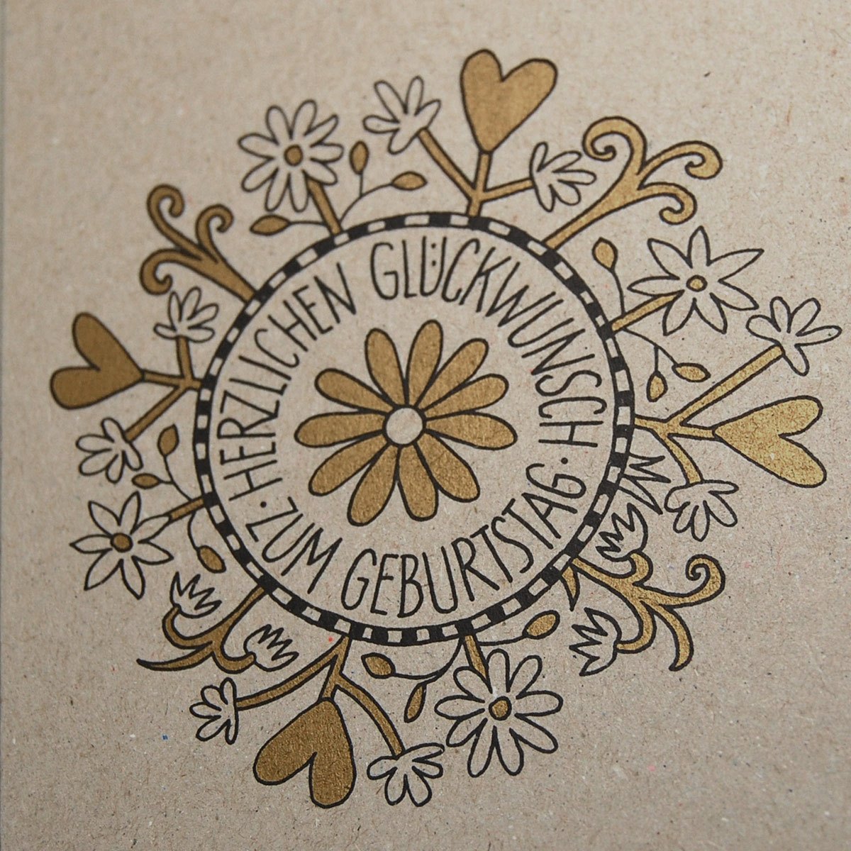 Recycling-Glückwunschkarten - Herzlichen Glückwunsch zum Geburtstag