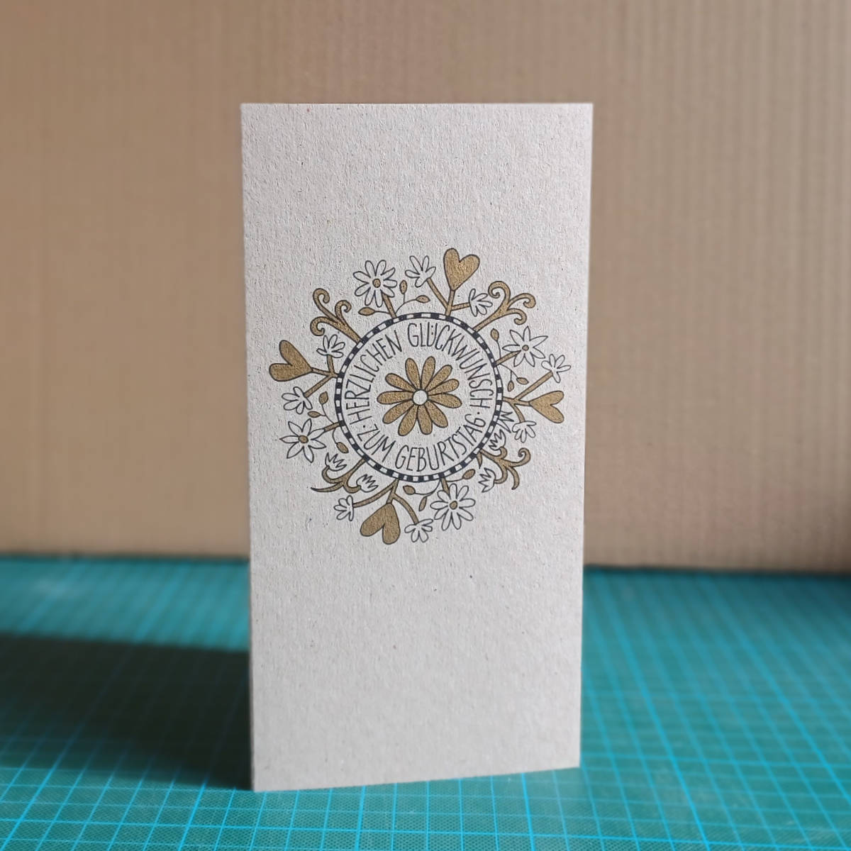 Handlettering-Glückwunschkarten - Herzlichen Glückwunsch zum Geburtstag