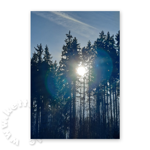Sonnenuntergang, Trauerkarten mit Foto
