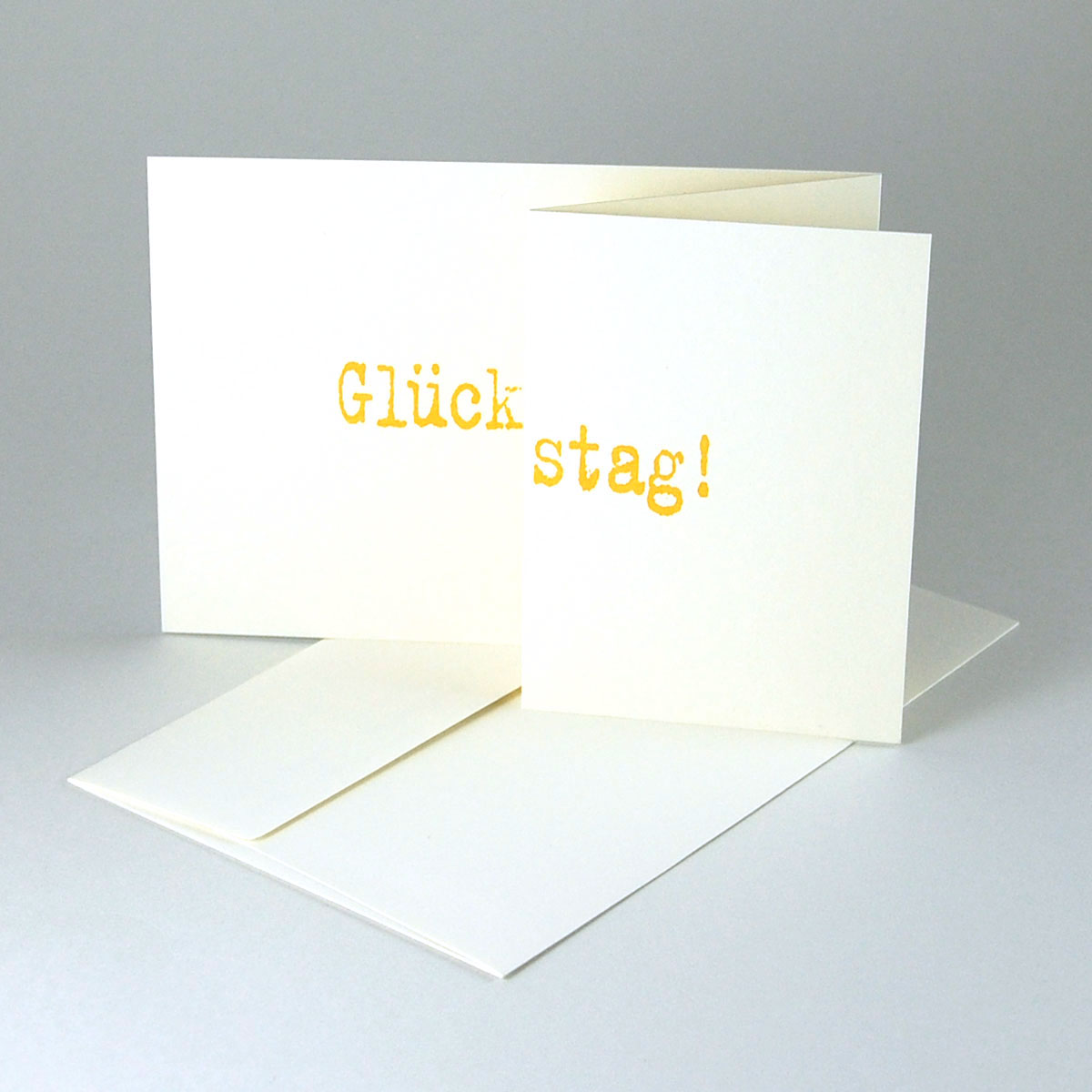 Designer-Glückwunschkarten: Glückstag!