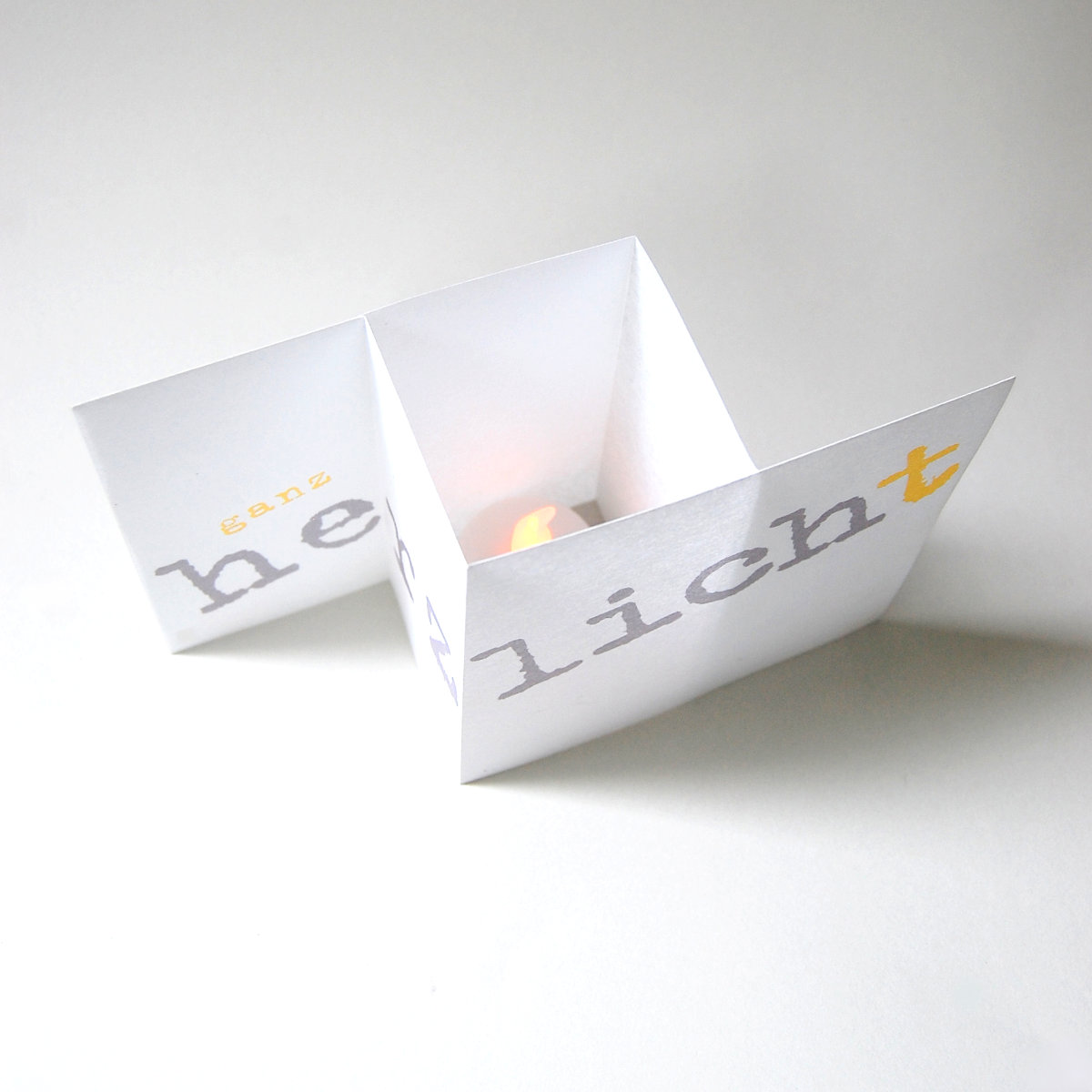 herz lich t - Design-Karten für Kerzen