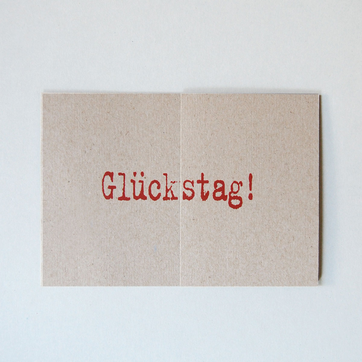 graue Recycling-Glückwunschkarten: Glückstag!