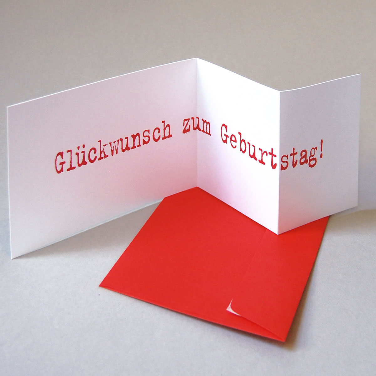Glückwunschkarten mit roten Kuverts: Glückstag!