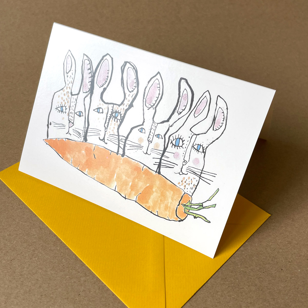 witzige Osterkarten mit farbigen Kuverts