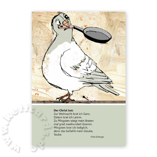 Pfingsten - witzige Grußkarten mit Taube