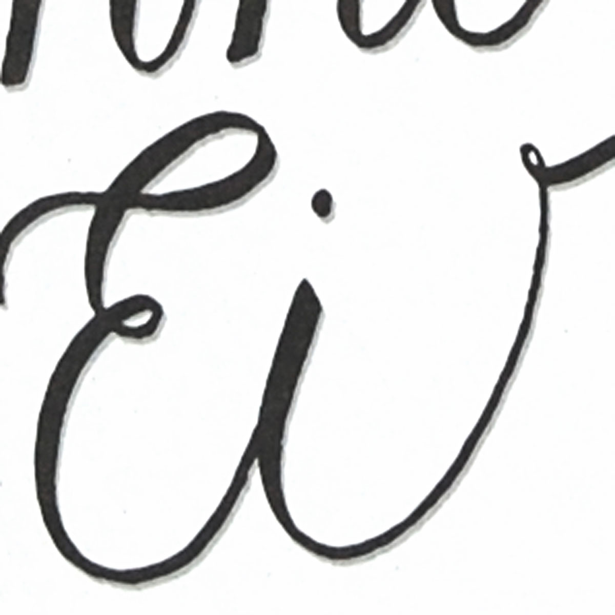 Henne oder Ei? Detail der Osterkarte: Verse in schwarzer Schrift mit grauer Schattenkante