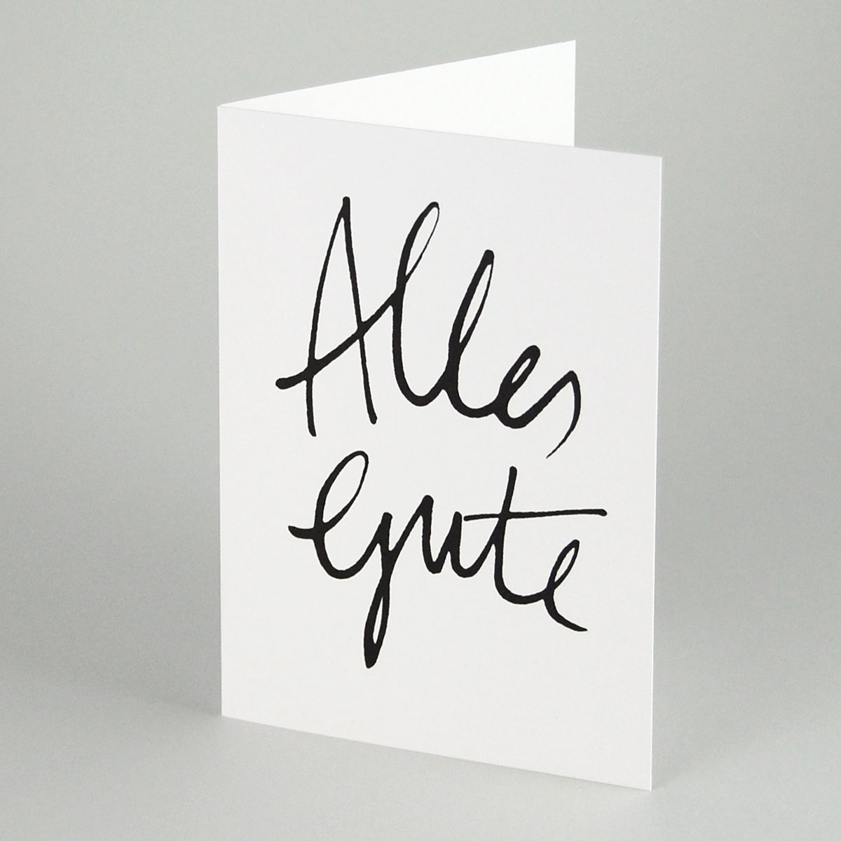 Alles Gute, Recycling-Glückwunschkarten mit schwungvollem Schriftzug