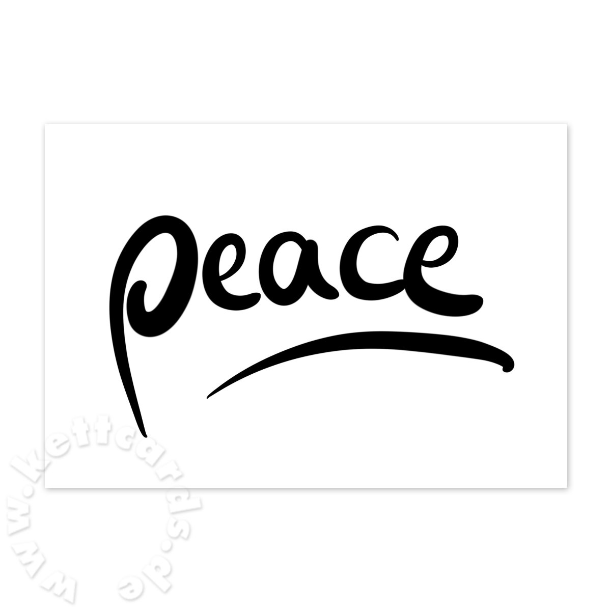 peace, Klappkarten
