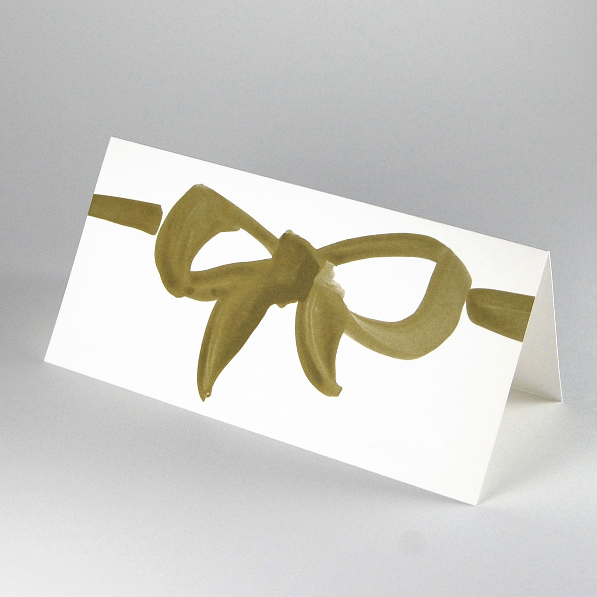 bronzefarbene Schleife - Karten für Glückwünsche, Geschenke und Überraschungen