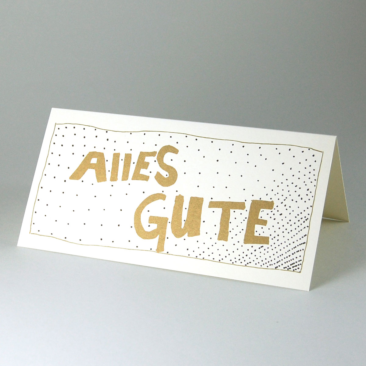 Alles Gute, Recycling-Glückwunschkarten mit goldenem Lettering
