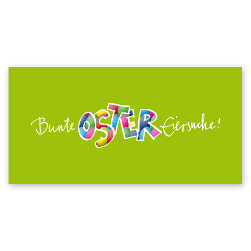 Bunte Ostereiersuche! - geschäftliche Osterkarten