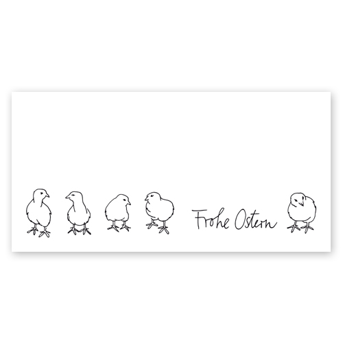 Piep piep - Osterküken, einfarbige Osterkarten für Unternehmen