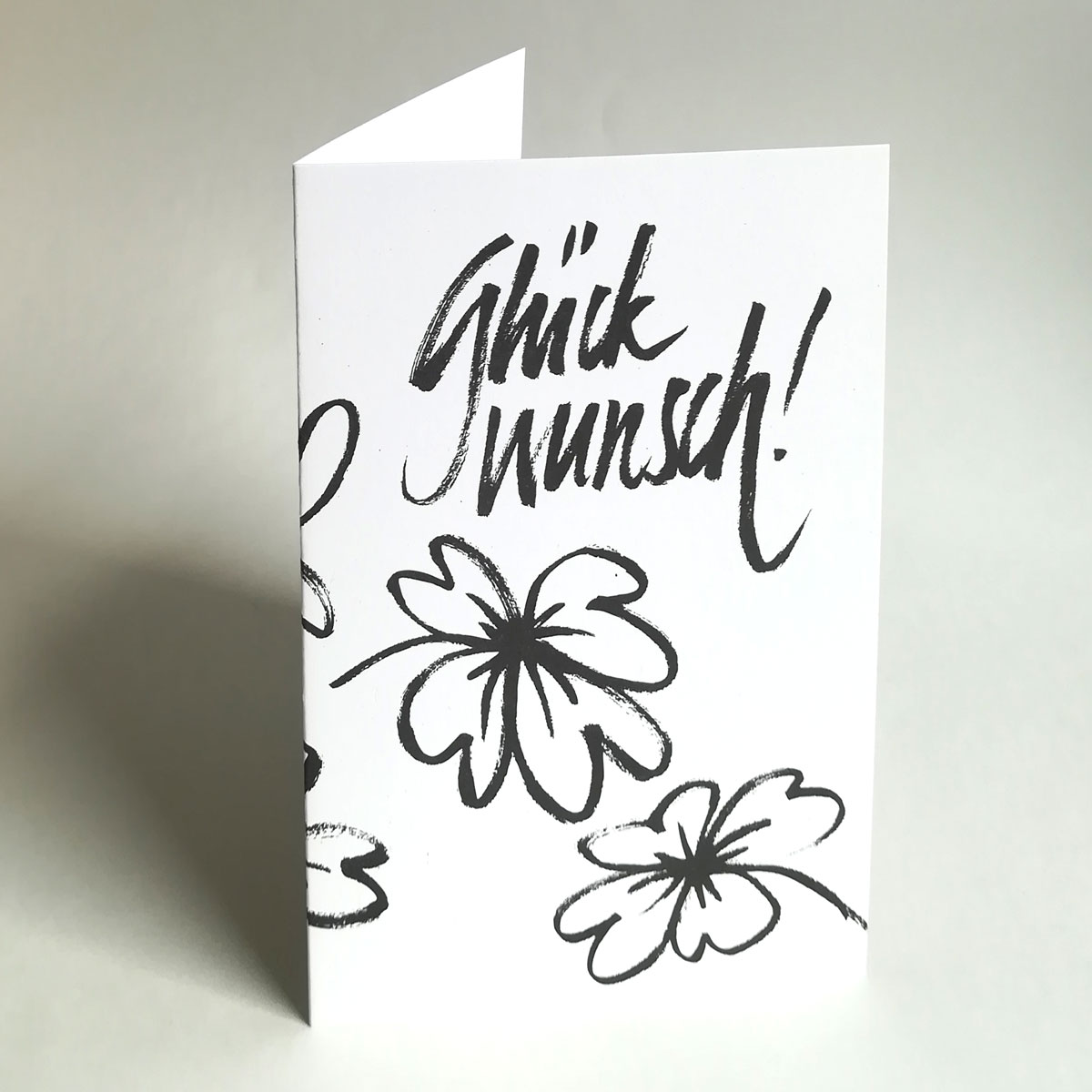 Glückwunsch! + Glücksklee - Recyclingkarten von Kettcards, Klappkarte A6