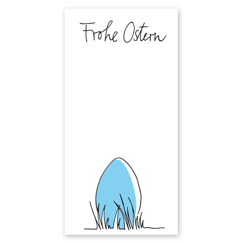 Osterglück, Osterkarten mit großem blauen Ei