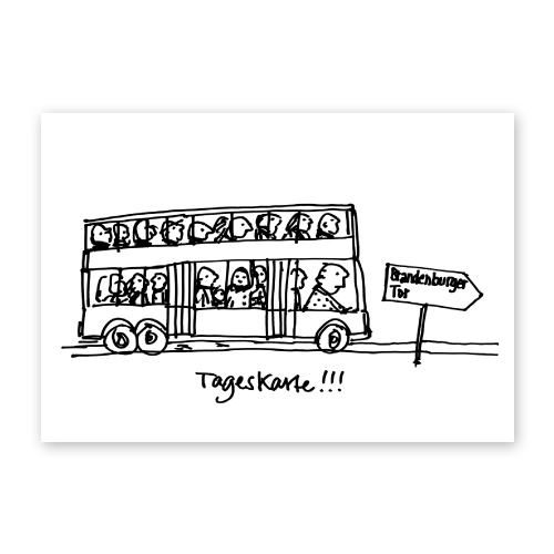 Tageskarte!!! (Bus zum Brandenburger Tor), Grußkarten aus Berlin