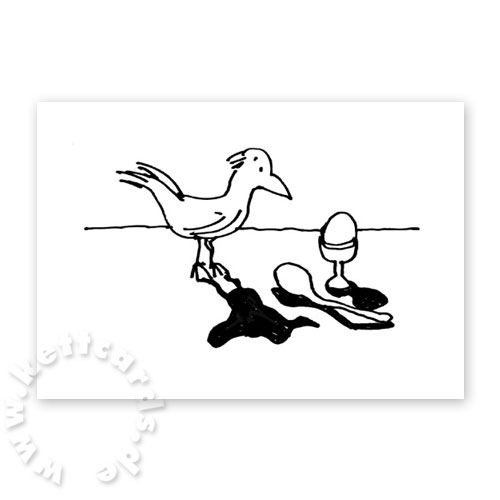 Vogel und Ei, Osterkarten