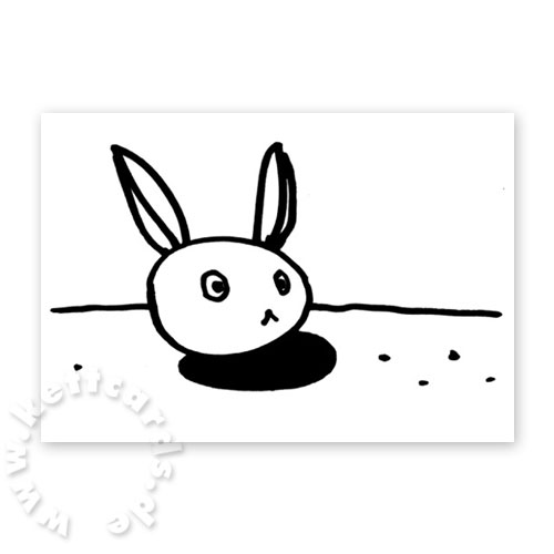 verkleidetes Ei, minimalistische Osterkarten