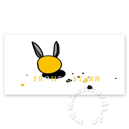 Frohe Ostern, Osterkarten mit aufgedruckten Grüßen