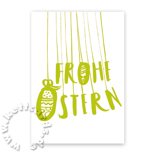 Frohe Ostern (Handlettering), Osterkarten mit Handlettering