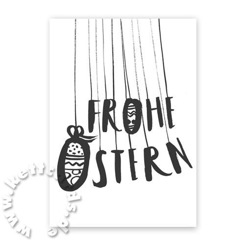 Frohe Ostern (Handlettering), Osterkarten mit Handlettering