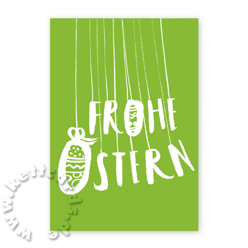 Frohe Ostern (Handlettering), Osterkarten mit Handlettering