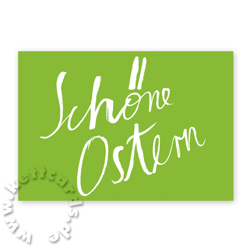 Schöne Ostern, Osterkarten mit grünem Handlettering