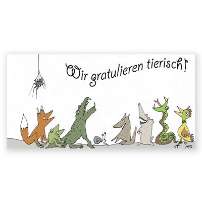 Wir gratulieren tierisch! Glückwunschkarten mit Tieren