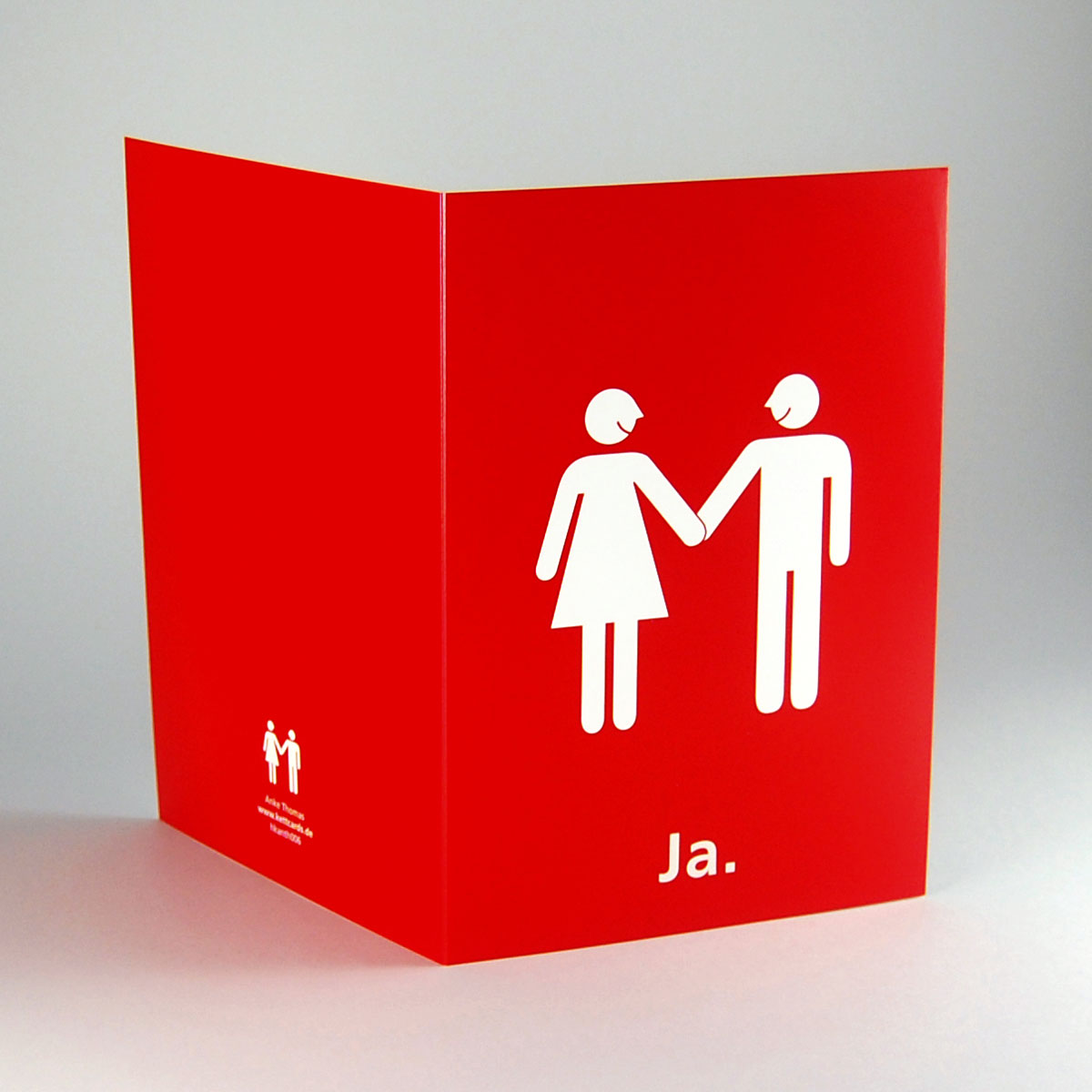 modernes Brautpaar, rote Hochzeitskarten DIN A5, für Einladungen, das Kirchenheft, Menü...
