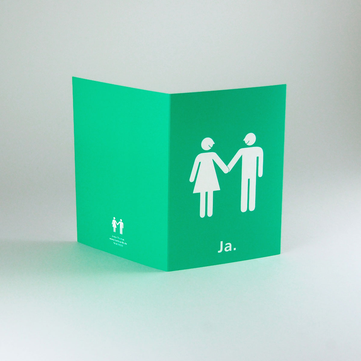 Ja. - grüne Hochzeitskarten