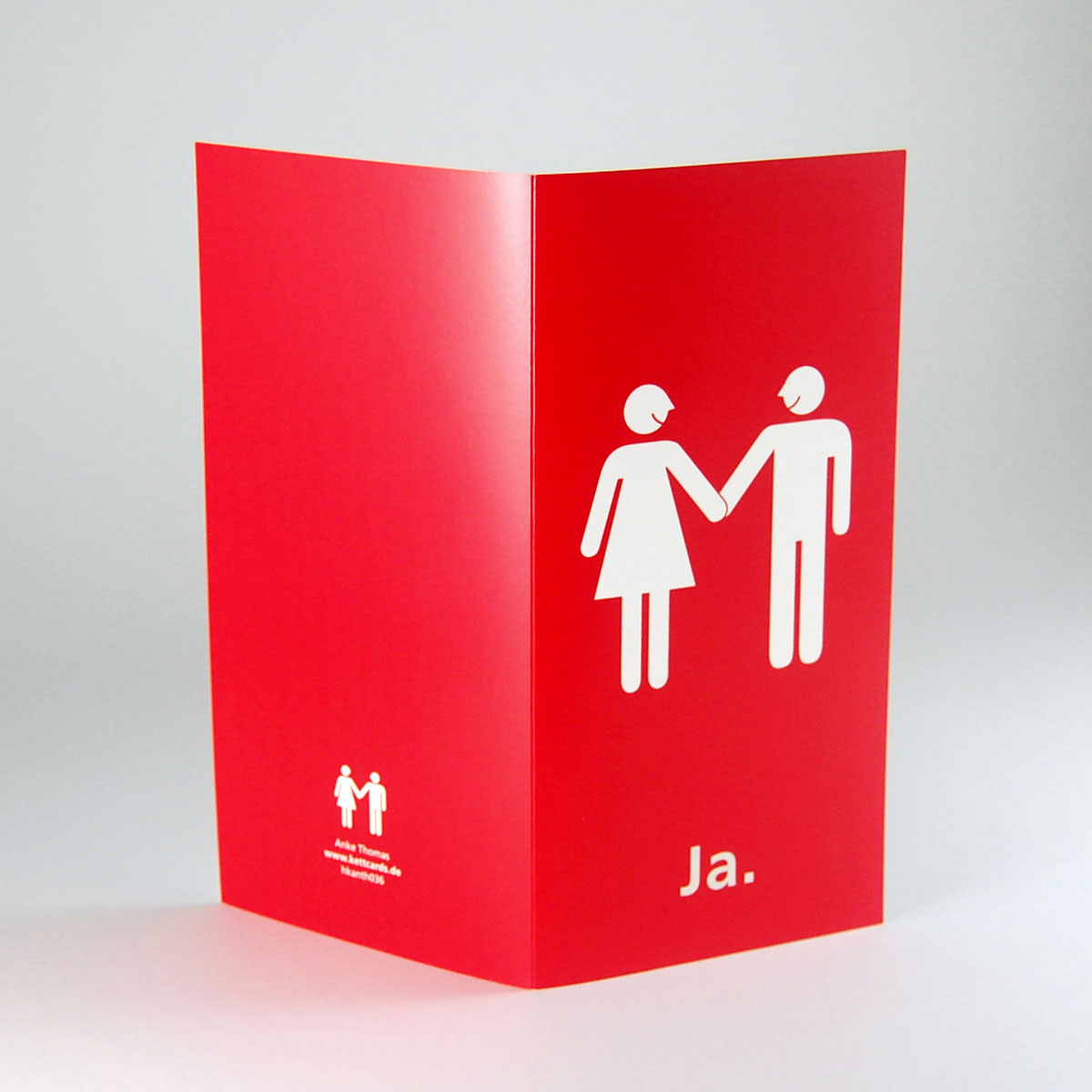 Ja. - rote Karten für die Hochzeit