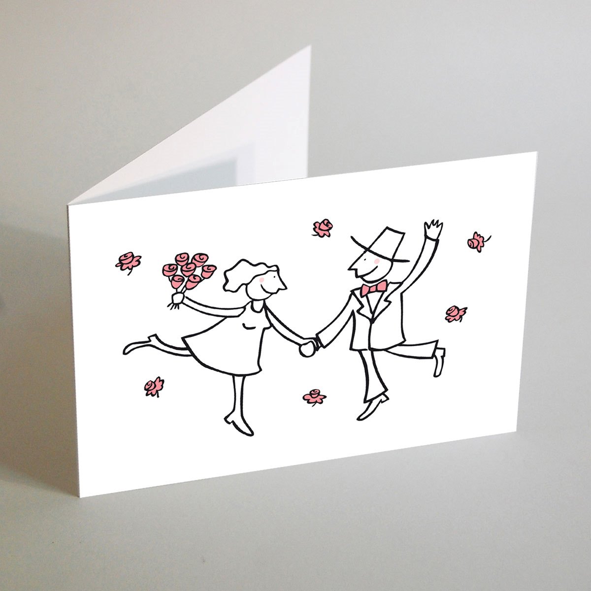 tanzendes Brautpaar, originelle, schöne Hochzeitskarten