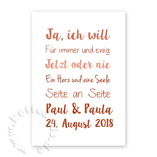 Ja ich will, Designer-Hochzeitskarten