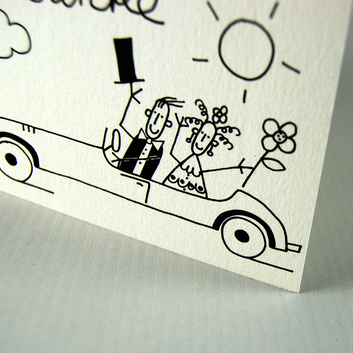 Cartoon-Hochzeitskarten zum Danke sagen