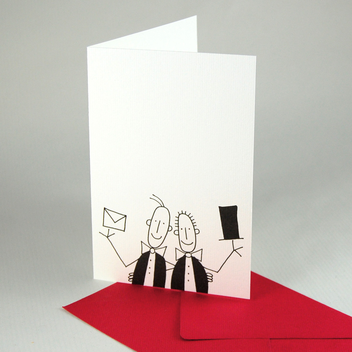 Hochzeitskarten für Männer mit farbigen Umschlägen