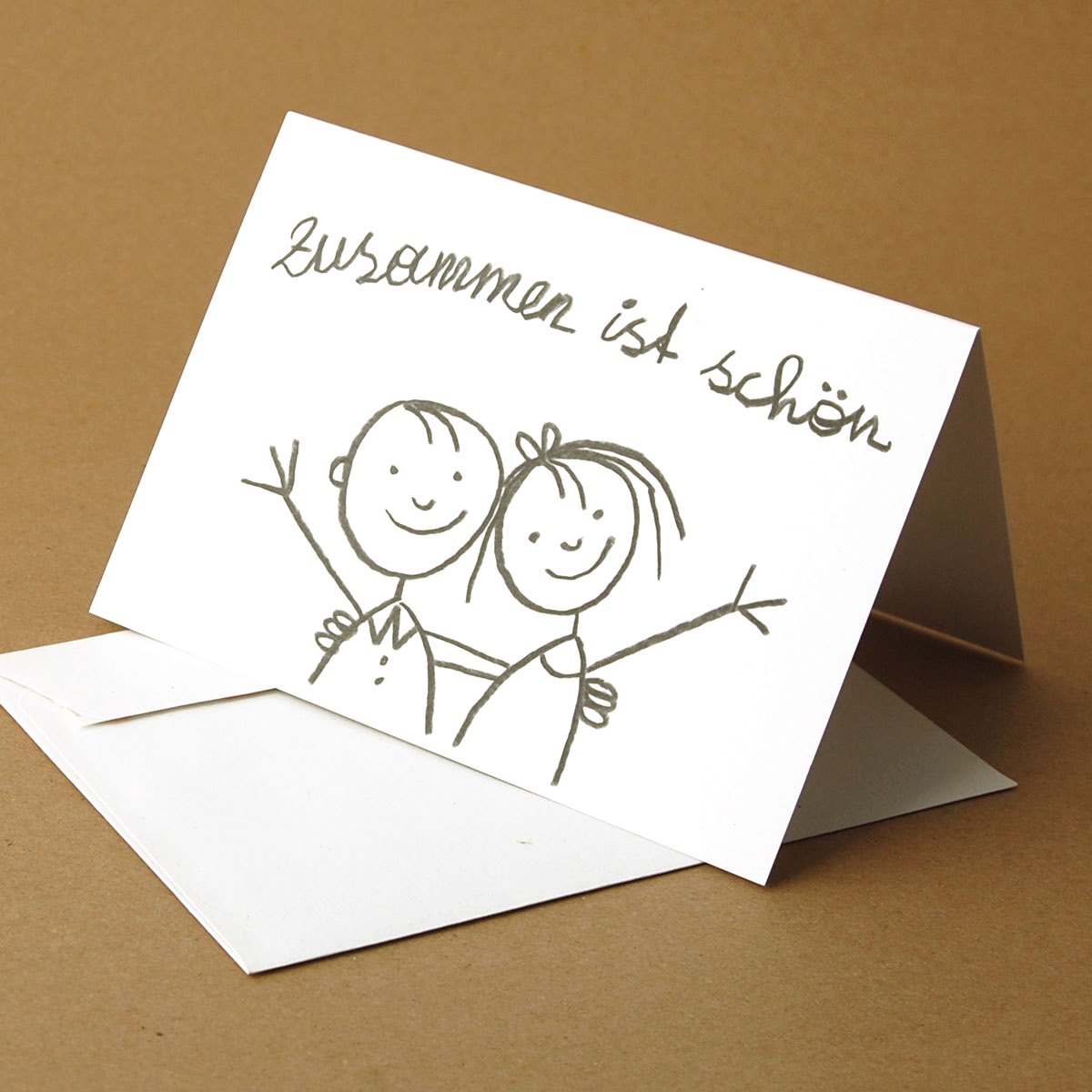 zusammen ist schön, witzige Karten für Verlobungen, Hochzeitseinladungen und andere liebevolle Anlässe