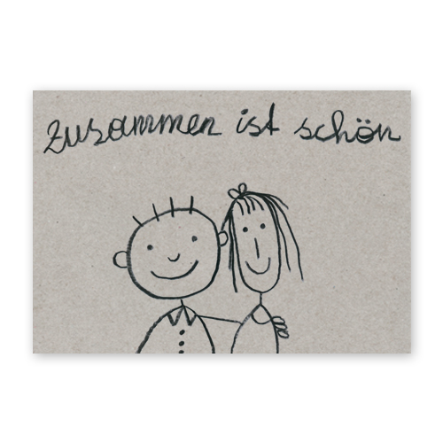 zusammen ist schön, lustige Karten für Hochzeitseinladungen und andere liebevolle Anlässe