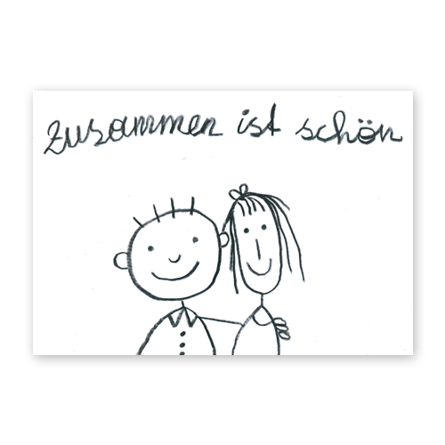 zusammen ist schön, witzige Karten für Hochzeitseinladungen und andere liebevolle Anlässe