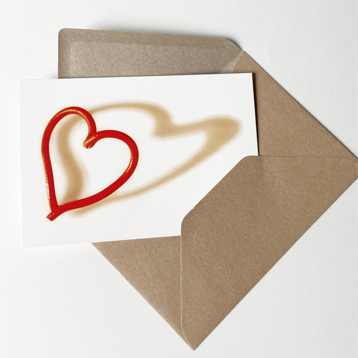 Glückwunschkarten / Hochzeitseinladungen mit großem Herz zum Sonderpreis